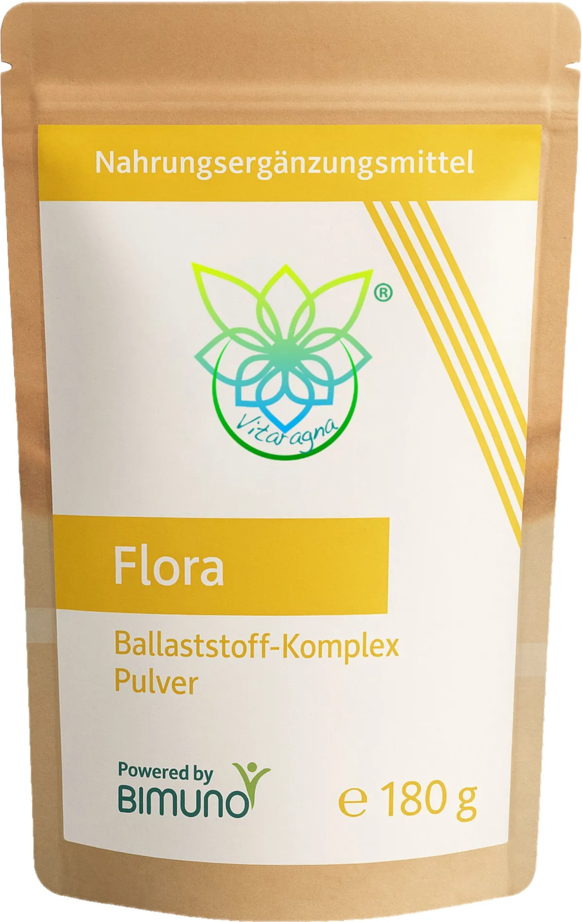 Vitaragna Flora, Ballaststoff-Komplex mit Bimuno als Pulver im Standbeutel, 180 g